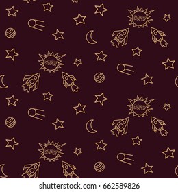 Space, shuttle, star, planet, meteorite, moon, unidentified flying object, pattern. Background texture