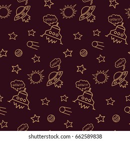 Space, shuttle, star, planet, meteorite, moon, unidentified flying object, pattern. Background texture