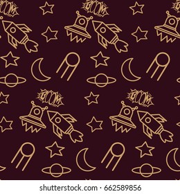 Space, shuttle, star, planet, meteorite, moon, unidentified flying object, pattern. Background texture