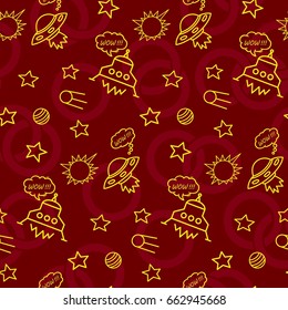 Space, shuttle, star, planet, meteorite, moon, unidentified flying object, pattern. Background texture