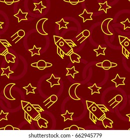 Space, shuttle, star, planet, meteorite, moon, unidentified flying object, pattern. Background texture