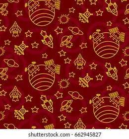 Space, shuttle, star, planet, meteorite, moon, unidentified flying object, pattern. Background texture