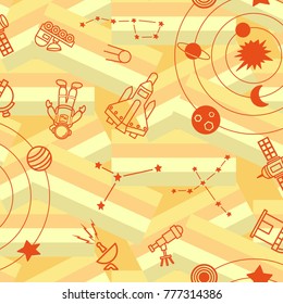 Space, shuttle, star, planet, meteorite, moon, unidentified flying object, pattern. Background texture