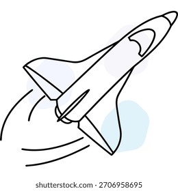 Transbordador espacial tomando fuera de línea ilustración de arte para carteles y diseños