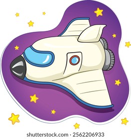 Space shuttle transportation illustration. Ideal for promotional and educational materials