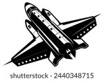 space shuttle vector art illustration