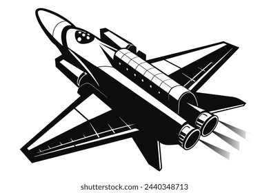 space shuttle vector art illustration