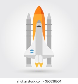 Space shuttle vector icon