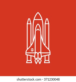 Space shuttle vector icon