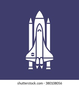 Space shuttle vector icon
