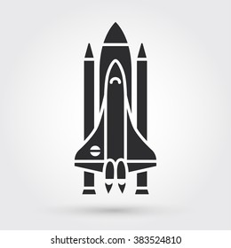 Space shuttle vector icon