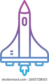 Space Shuttle vector icon. Can be used for printing, mobile and web applications.