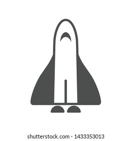 space shuttle vector icon isolated on white background. space shuttle flat icon for web, mobile and user interface design