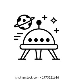 Space Shuttle vector outline icon. space symbol eps 10 file