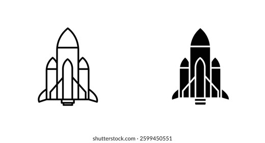 Space shuttleicons for ui. vector illustration