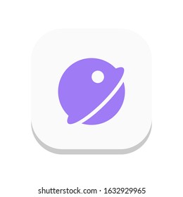 space single icon color flat design