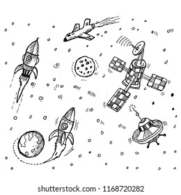 space, sketch doodle