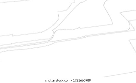 
space sketch outline, 3D rendering., landscape architectural form