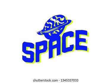 Space slogan, vector t-shirt design