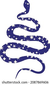 Space snake. Divination decor. Astrology