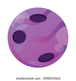 galaxia de exploración del planeta del sistema solar espacial, ilustración vectorial del estilo de ícono
