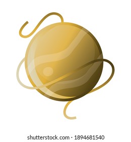 sistema solar espacial planetario órbita de galaxia, ilustración vectorial de estilo ícono