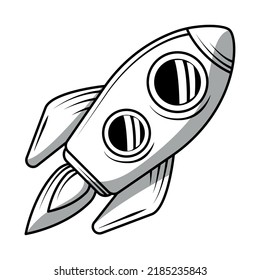 space spacecraft icon isolated flat