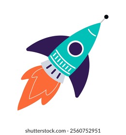 space spaceship cartoon isolated icon