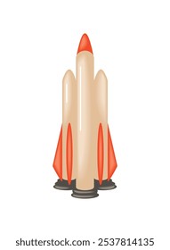 space spaceship travel isolated icon