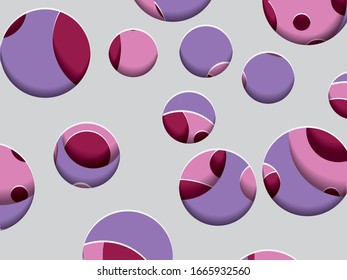 Space sphere on paper with colorful abstract background.