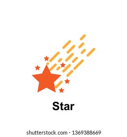 Space, star color icon. Element of color space icon. Premium quality graphic design icon. Signs and symbols collection icon for websites, web design