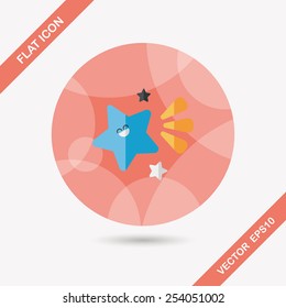 Space star flat icon with long shadow,eps10