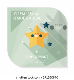 Space star flat icon with long shadow,eps10