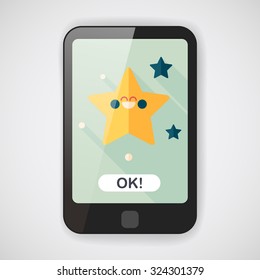 Space star flat icon with long shadow,eps10