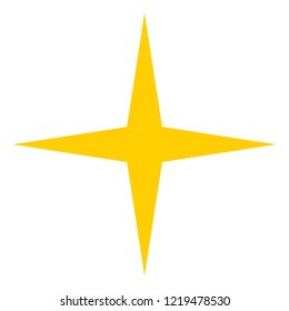 Space star icon on a white background. Isolated space star symbol with flat style.
