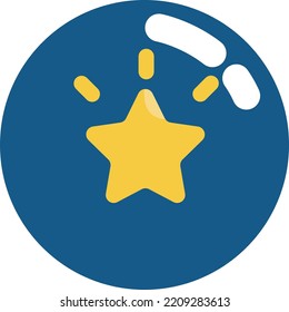 Estrella espacial, ilustración, vector sobre fondo blanco.