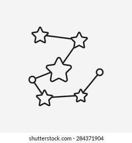 Space star line icon