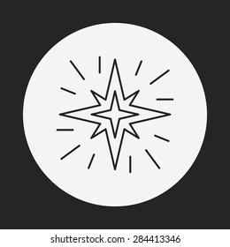 Space star line icon