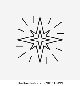 Space star line icon