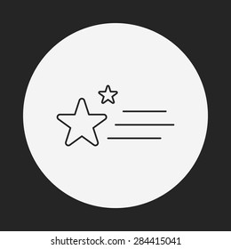 Space star line icon