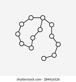 Space star line icon