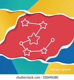 Space star line icon