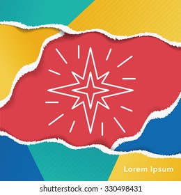 Space star line icon