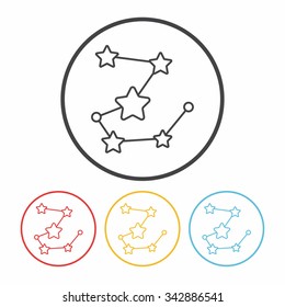 Space star line icon