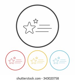 Space star line icon