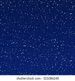 Space with stars, abstract background, vector, seamless pattern