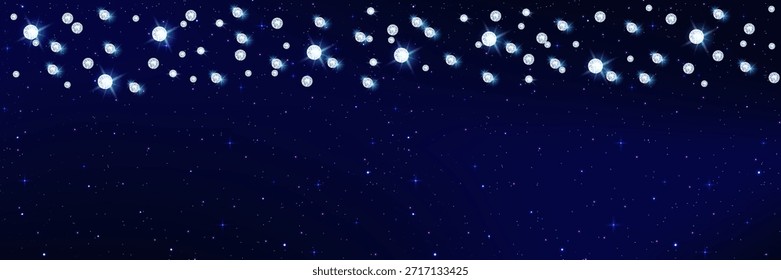 Fondo de estrellas espaciales, fondo Abstractas, polvo de estrellas y brillantes estrellas brillantes en universal, ilustración de diseño de Vector.