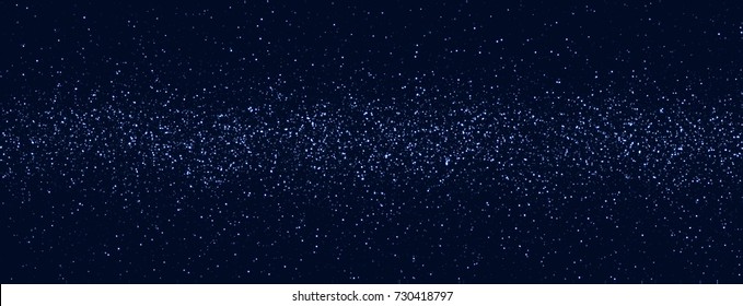 Space Stars Background. Light Night Sky Vector.