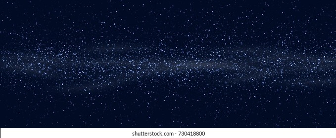 Space stars background. Light night sky vector.