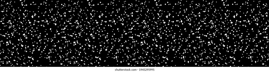 Space stars background, night sky. Abstract Cosmos texture. Splash vector seamless pattern. White spots, dots on black backdrop